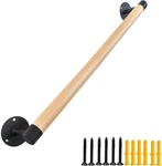 Purife 3 Ft Wood Grab Bars Wall Mount Hand Rails For Indoor Stairs- Metal Suppor. Fixed Price $55.50.