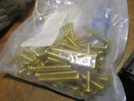 #10-32 X 1-1/2" Slotted Drive Round Head Brass Machine Screw Qty 25. Fixed Price $15.00.
