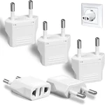6 Pack Us To Europe Plug Adapter - Type C European Travel Adapter, 6, White. Fixed Price $17.57.