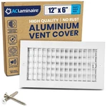 Aclaminaire 12x6 Duct Hole Aluminum Air Supply Register Adjustable Hvac Vent Cov. Fixed Price $56.70.