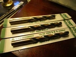 10.30mm X 133.0mm Oal 135 Split Black / Gold Hss Jobber Drill Qty 3. Fixed Price $25.00.