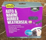 M-d Auto/marine Rubber Black Weatherseal Fits 3/16"-5/16" (1) 10' Strip #01033. Fixed Price $12.99.