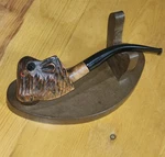 Vintage Estate Tobacco Pipe Hand Carved Bull Steer's Head 5.25". Fixed Price $25.99.