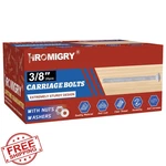 Hromigry 3/8" X 4-1/2" Galvanized Carriage Bolts, 25 Pcs With Washers. Fixed Price $39.99.