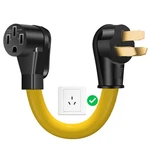 Lazmumi Ev Charger Adapter Cord Compatible With Nema 1 Ft, Black And Yellow. Fixed Price $33.04.
