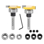 Wsoox Top Bearing Slot Cutting Router Bits Set Biscuit Bit And 1/4 He.... Fixed Price $34.27.