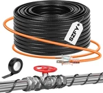 3ft 200ft Heat Tape For Water Pipes, -40 F Deicing Cable,pipe 24ft, Black. Fixed Price $67.28.
