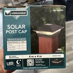 New Veranda 1002 964 064 Bronze Integrated Led Durable Solar Post Cap 4x4. Fixed Price $14.00.