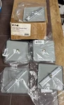 (6) Eaton Gv Galvanized Base Large Meter Hub Blank Closure Plate Arp000016chb. Fixed Price $49.99.