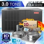 Goodman 3 Ton Central Air Conditioner Package Unit Ac System Kit, R32 Horizontal. Fixed Price $3565.00.
