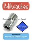 Milwaukee 16mm 1/2" Drive 6 Point Standard Shallow Socket 45-34-9117 16 Mm. Fixed Price $11.39.