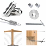Muzata 20pack 1/8 Invisible Cable Railing Kit Swage Lag Screw Genie Tensio. Fixed Price $113.65.