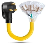 30 Amp To 20 110v Rv Cord Distribution Plug Adapter, Nema Tt-30p 3x 5-20r. Fixed Price $17.48.
