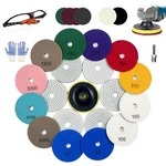 4in Diamond Polishing Pads 22pcs 50-8000 Grit Wet Dry Granite Marble Kit. Fixed Price $17.99.