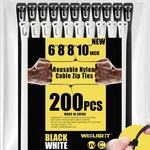 200 Pcs Heavy Duty 6+8(small)+8+10 Inchx0.3inch 120 Lbs Tensile Strength,reus.... Fixed Price $27.69.