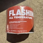 Typar Self Adhering All Temperature Maximum Window Flashing 4" X 75' Roll. Fixed Price $35.00.
