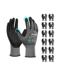 Dulfine Safety Work Gloves For Men & Women, Microfoam Nitrile Coated Nylon Bl.... Fixed Price $37.11.