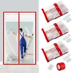 3 Sets Magnetic Dust Barrier Zipper Door Kit 4' X 7.5' Construction Plastic D.... Fixed Price $76.08.