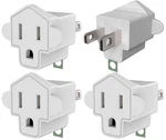 4 Pack Etl Listed Grounding Outlet Adapter Jackyled 3-2 Prong Convert.... Fixed Price $19.35.
