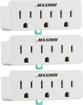 Maximm (3-pack) 3 Outlet Grounding Adapter With Plug White. Fixed Price $15.00.