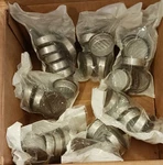 Pack Of 6 (x7) 2.0 Dia. Hole Round Brown Aluminum Louver Vent Insect Screen. Fixed Price $125.00.