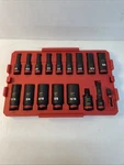 Milwaukee 17pc 3/8 Dr Deep Sae Shockwave Impact Socket Set W/tray #49-66-6815. Fixed Price $67.49.