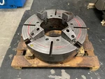32 Pratt Burnerd Atlas 4 Jaw Chuck Steel Hollow Spindle 14-1/2 Bore #5573. Fixed Price $5950.00.