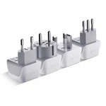 Ceptics European Plug Adapter 4 Pack Set, Usa To Europe, Italy, Pack, White. Fixed Price $24.64.