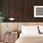 Brown Slats Wood Wallpaper Peel And Stick Removable Walnut Contact Paper.... Fixed Price $20.93.
