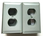 Wiremold G3043be Lot Of 23 Duplex Receptacles Gray 4-1/2" Steel New. Fixed Price $100.00.