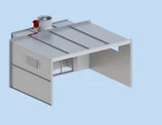 14'wx7'hx10'd Open Face Booth Rear Mount Fan Single Phs Mtr Usa Made. Fixed Price $8682.00.