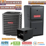Goodman R32 2.5 Ton Air Conditioner & Gas Furnace 13.8 Seer2 92% Afue 80000 Btu. Fixed Price $4472.00.