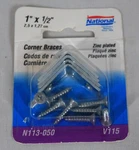 National Hardware Steel Corner Brace #n113-050- 1" X 1/2" (4 Count) + Screws New. Fixed Price $4.89.