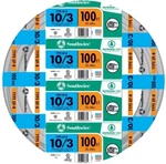 Southwire 100 Ft. 10/3 Gray Solid Cu Uf-b W/g Wire Ground Copper Conductors. Fixed Price $410.55.