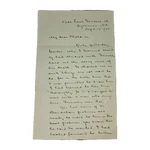 1915 J.k. Mumford Als To John Armstrong Chaloner Re: Death Of Frisselle Syracuse. Fixed Price $375.00.