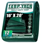 Green Heavy Duty Tarp 16x20 Feet, 12 Mil Thick Waterproof Poly Tarps Cover Uv.... Fixed Price $60.57.