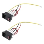 Antrader 2pcs Ac250v 10a Iec 320 C14 Inlet Panel Socket W Fuse Red Light Ro.... Fixed Price $17.21.