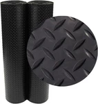 Rubber Protector Mats, Flooring Rolls, Gym Mat Treadmill - 4x2 Ft Black. Fixed Price $33.92.