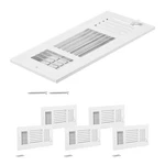 Uimoso Air Vent Covers Registers 3-way 4x10 Inch Iron Hvac Grilles 6-pack White. Fixed Price $31.99.