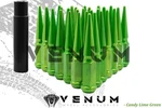 32 Pc M14x1.5 Candy Lime Green Spike Lug Nuts - Powder Coated 4.5" Tall Com.... Fixed Price $180.88.