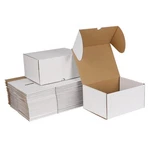 Zbeivan 8x6x4 White Shipping Boxes Set Of 25, Corrugated Cardboard Mailer Box.... Fixed Price $32.64.
