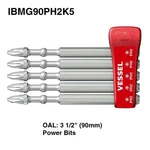 Vessel Ibmg90ph2k5 Impact Ball Torsion Bits Ph2x90 5pc With Mag Charge Holder. Fixed Price $16.46.