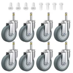 Holkie Stem Caster Wheels 3 Inch Casters Set Of 8, 7/16-inch Diameter.... Fixed Price $49.81.
