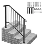 Karl Home Transitional Handrail Stair Railing Fits 3-step Iron Rail Kit. Fixed Price $95.00.