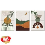 Jber 47x23 Acoustic Panels Sound Absorbing Wall Art Modern Abstract Leaf. Fixed Price $102.28.