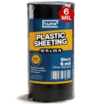 Plastic Sheeting (10' X 25') Long, 6 Mil (black) - Uv Protection Poly Sheetin.... Fixed Price $38.30.