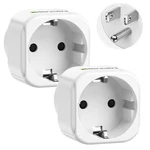 Lencent 2 Pack Europe To Us Plug Adapter,european Usa Adapter, White. Fixed Price $24.99.