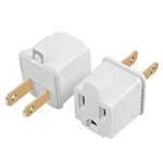 Teninyu Grounded Adapter 3-prong To 2-prong Outlet Converter - 2 Pack, White. Fixed Price $7.41.