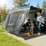 Rv Awning Sun Shade Screen With Zipper 8'x9'3"(fit For 10' Awning),mesh Oxfor.... Fixed Price $79.20.