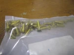 #12-24 X 3/4" Slotted Drive Flat Head Brass Machine Screw Qty 25. Fixed Price $16.00.